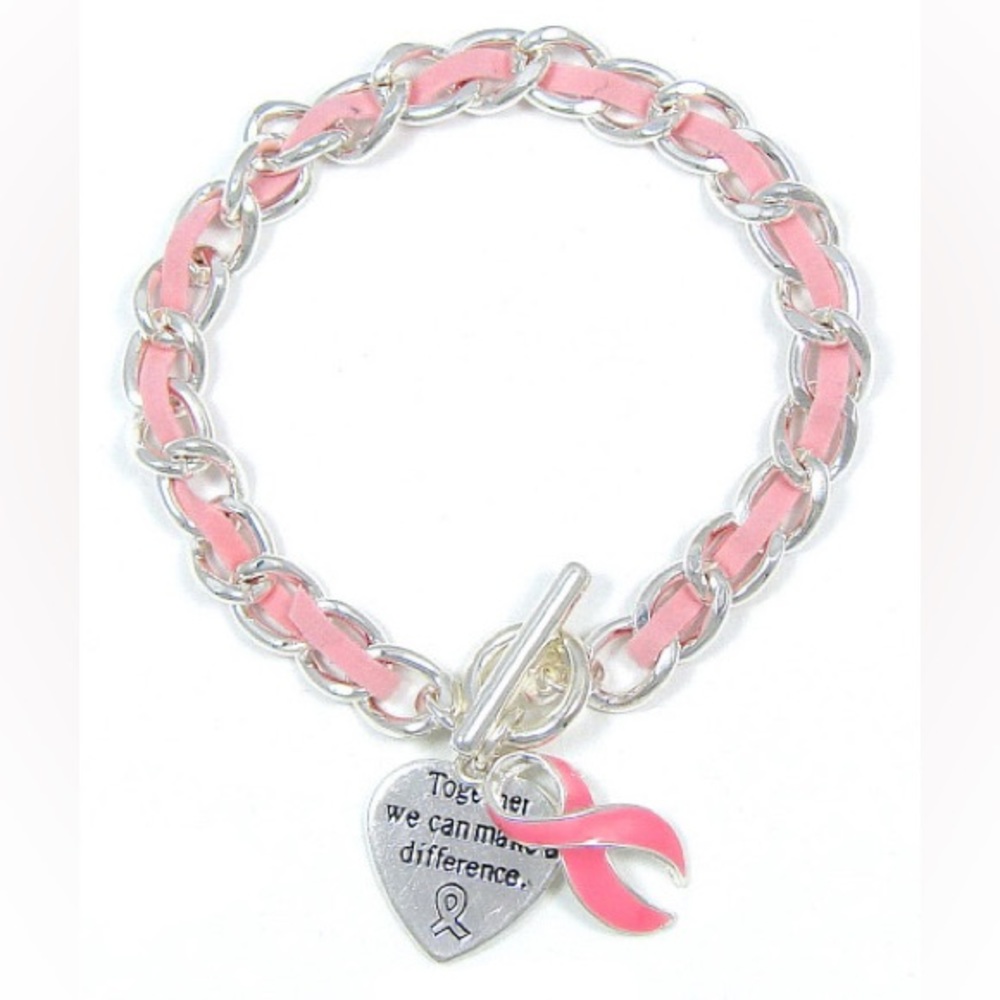 Together We Can Make A Difference Breast Cancer Awareness Bracelet